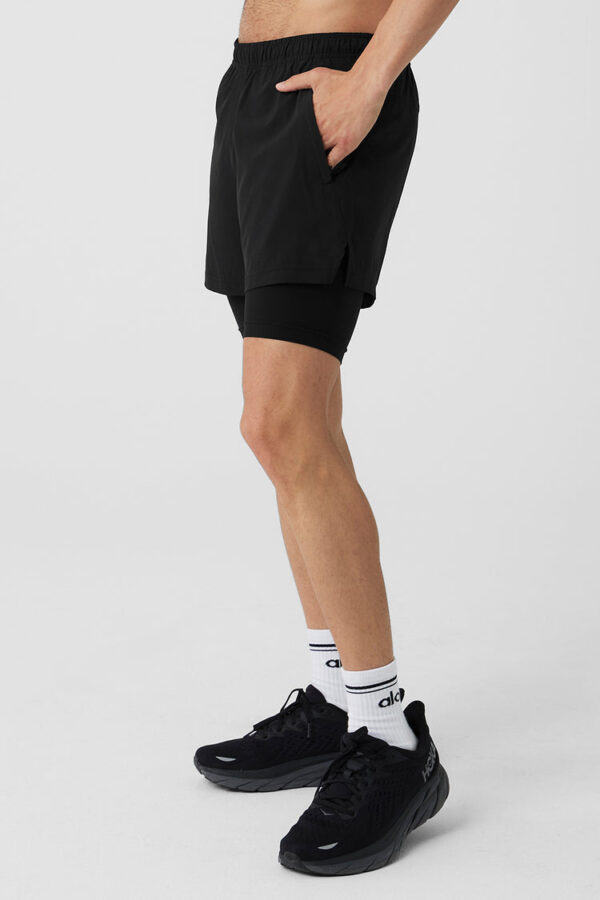 Mens Gym Wear 5" Inseam 2 In 1