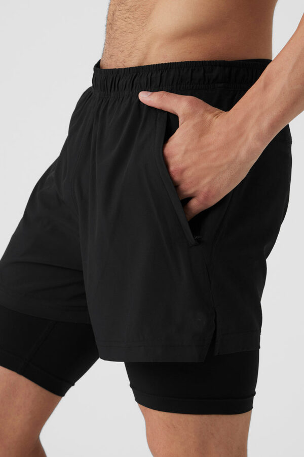 Mens Gym Wear 5" Inseam 2 In 1